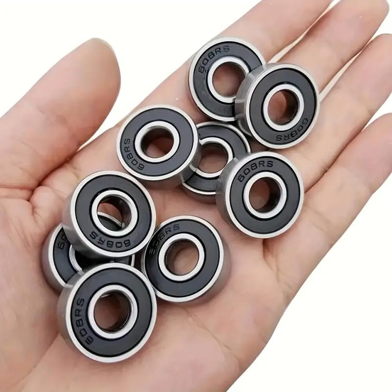 608 2RS Ball Bearings - 10 Pcs Double Rubber Sealed