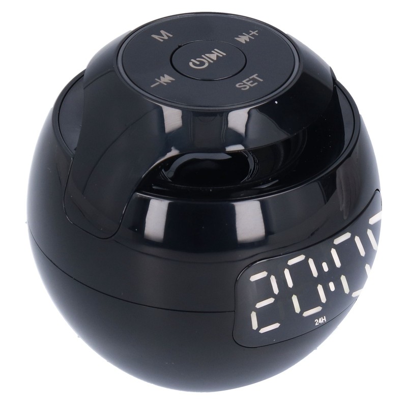 Multifunctional Bluetooth 5.0 Alarm Clock Speaker Rechargeable Ball Shape Portable