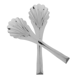 2PCS Stainless Steel Shell Clip Bread Tongs, Food Serving Utensils Grilling Serving Tongs Ice Clip