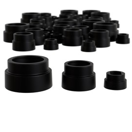 KastLite End Caps for T8 Tube Guards, Black, 10-Pack | Plastic Fluorescent/LED Light Bulb End Caps with Gas Release Channel | Made in USA