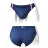 HOM Men's Micro Nautical Cup Swimming Trunks Swim Briefs, Navy