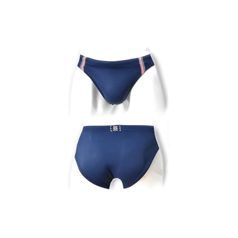 HOM Men's Micro Nautical Cup Swimming Trunks Swim Briefs, Navy