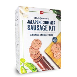 PS Seasoning Jalapeno Summer Sausage Kit - Includes Seasoning, Casings, and Cure for up to 25 lbs of Meat, For Pork, Beef, Venison, Wild Game