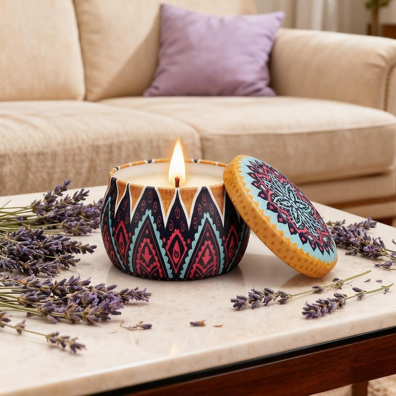 Candle Gift Set for Women, 4 Pack Long Lasting Lavender