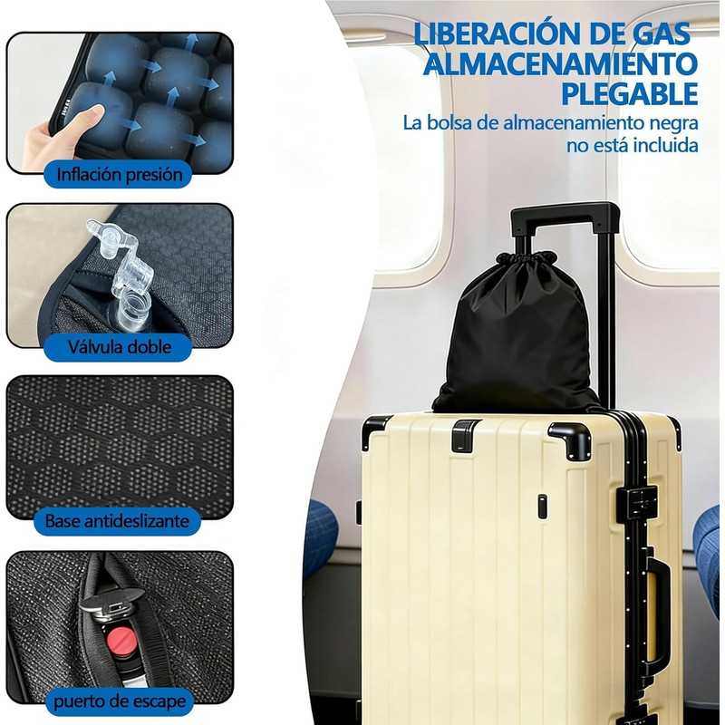 Cojín Inflable de Viaje ERYURU – Alivio de Presión y