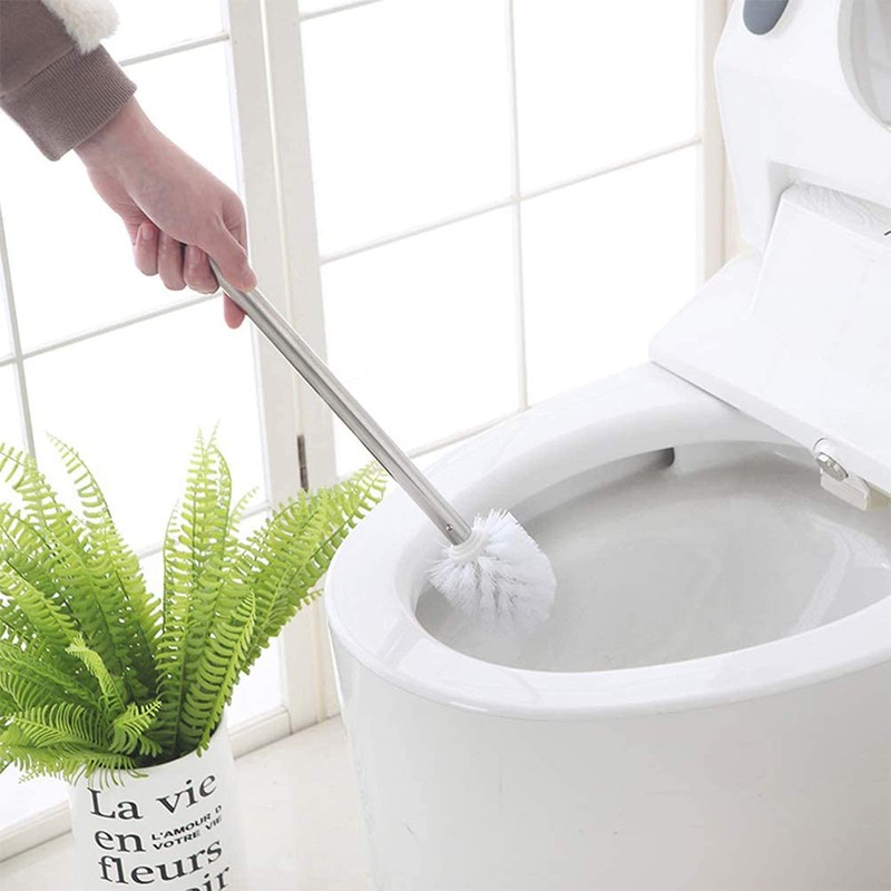 6 Pack Replacement Toilet Brush Head White Brush Head Interchangeable