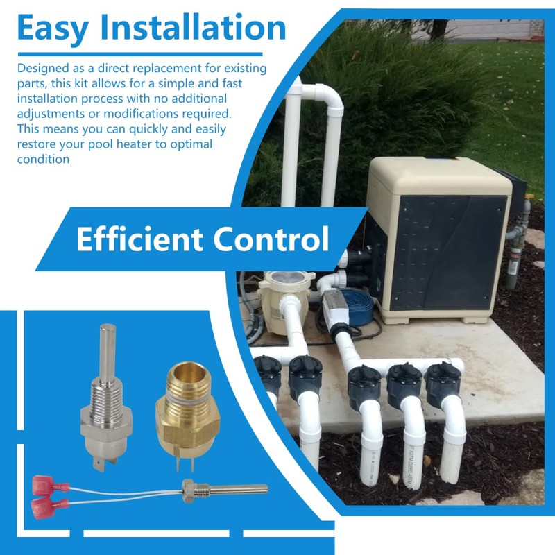 GruDawu New Pool Heater Repair Kit Includes Stack Flue Sensor
