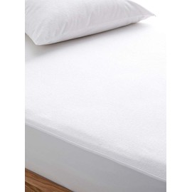 COMFORTESY Waterproof Terry Towel Mattress Protector - 30cm Deep Mattress Protection Cover| Soft Non-Noisy Breathable Hypoallergenic | (Small Double (4FT))