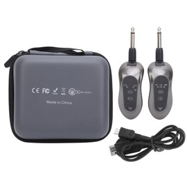 Wireless Guitar Effector FM UHF Transmitter Receiver 10 Channels System USB Charging