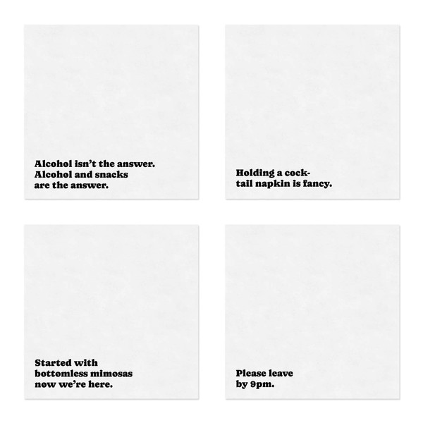 Snarky Party Cocktail Napkins / 48 Hilarious Napkins / 4