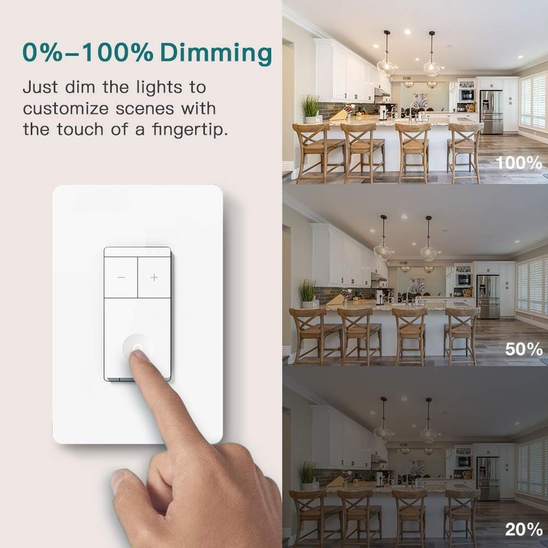 TREATLIFE 3 Way Smart Dimmer Switch, Smart Switch Compatible with