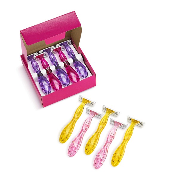 BiC Miss Soleil Colour Collection - Triple Blade Disposable Women's Razors, 10 Razors per Pack