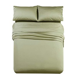 Royal Tradition Made in USA- RV Short Queen Sheet Set (Sage) Soft Cotton Sateen Camper Sheets