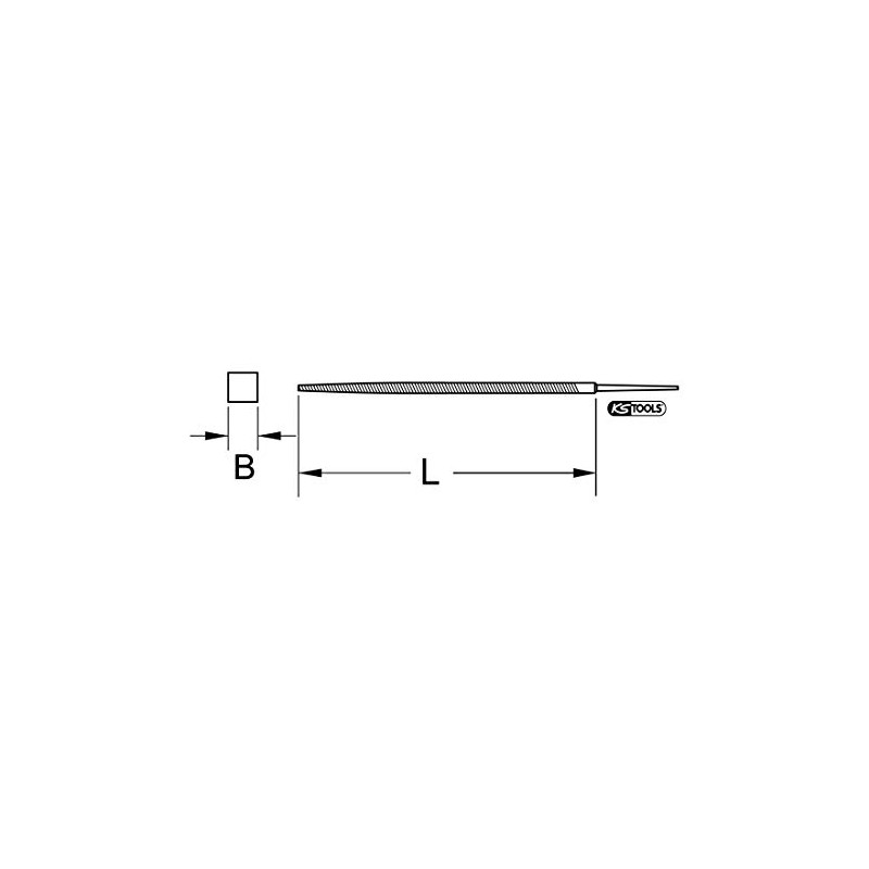 KS Tools 161.0304 Square File Blade DIN 7261 Form D