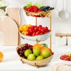 OdoVow Ceramic Fruit Bowl for Kitchen Counter, 3 Tier Fruit