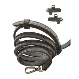 Umiup Cowhide Leather Purse Strap Replacement Crossbody Handbag for Longchamp Pouch With Handle Mini Bag Adjustable Conversion Kit for Long Champ Le Pliage Bag W: 0.43in L: 37.4-47.2in Graphite Gray B