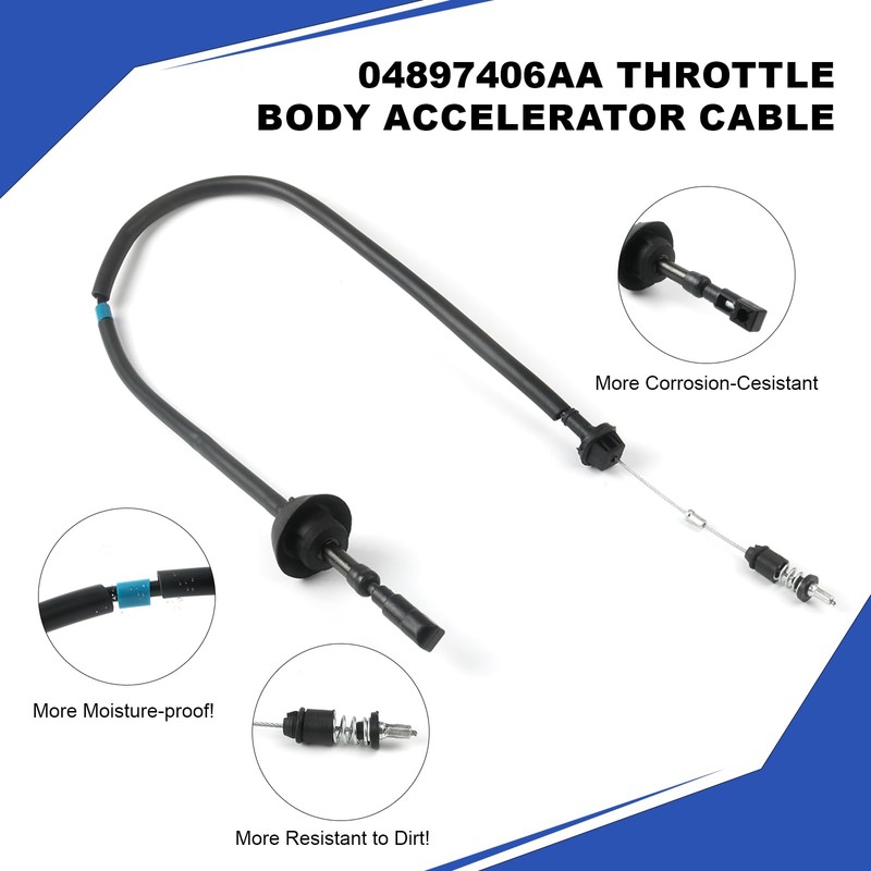 Throttle Body Accelerator Cable For 1994-1998 Dodge Ram 2500 3500