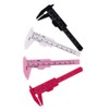 Leadigol 6PCS Eyebrow Measuring Ruler,Plastic Vernier Caliper Sliding Gauge Ruler