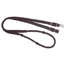 Tough 1 Knotted Cord Roping Reins, Brown