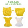 6 Pañales Ecológicos De Tela Reutilizables + 6 Insertos