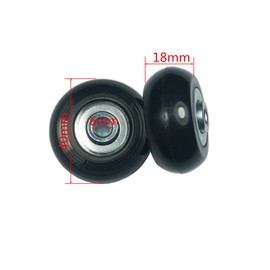 [YongXuan] Silent Series Caster Wheel Replacement Tire Kit, Suitcase, Shopping Cart, Carry Bag, For Repairing Any Wheel, Caster Replacement, DIY Repair (1.6 x 0.2 x 0.7 inches (40 x 6 x 18 mm), Rubber