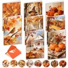 JANYUN 24 Pack Thanksgiving Fall Cards with Envelopes Stickers