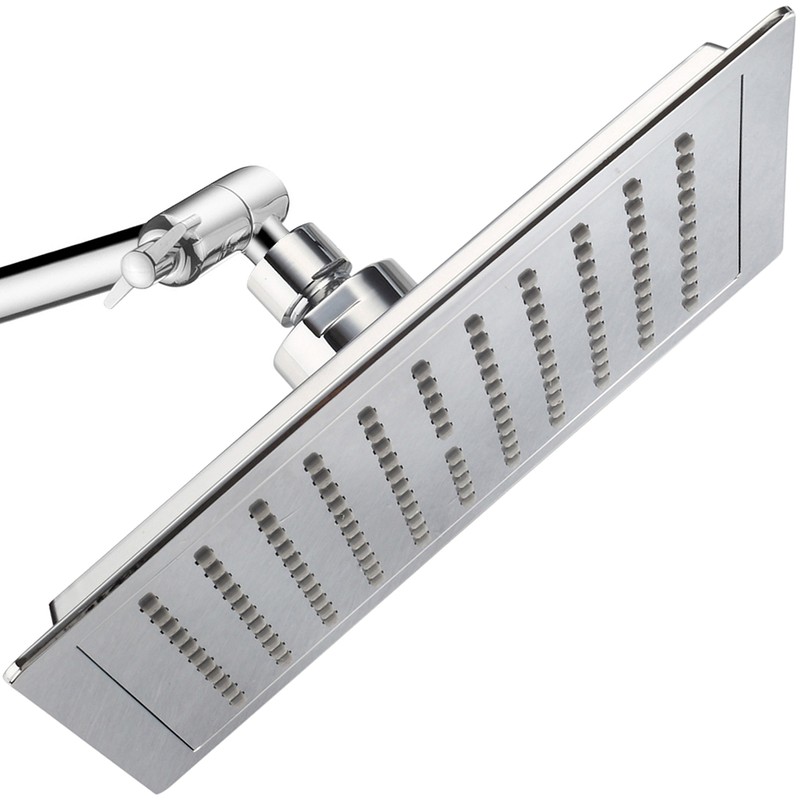 AquaSpa Giant 9-inch Diagonal Square Rain Shower Head PLUS 11-inch
