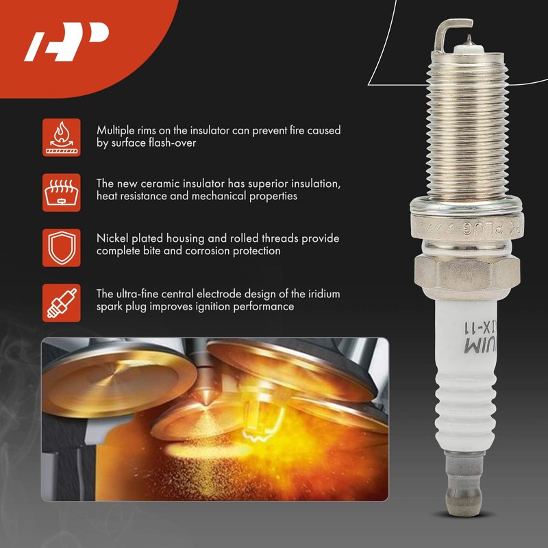 A-Premium Set of 4 Ignition Coil Pack and Iridium Spark