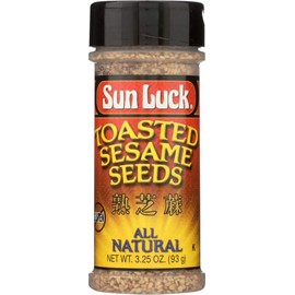 Sun Luck Toasted Sesame Seeds All Natural Gluten Free 3.25 Ounces (3 Pack)