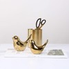 Small Golden Bird Statue Decor Modern Decoration Cute Animal Figurine