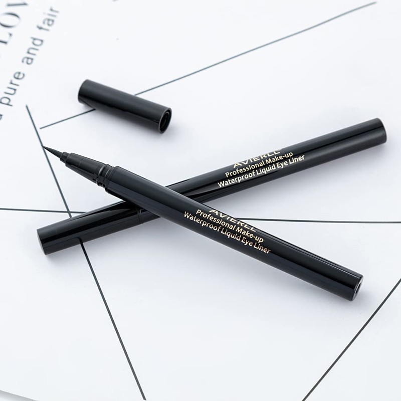 AVIERLL Waterproof Liquid Eyeliner -2Pens Black Eyeliner Long Lasting&Smudgeproof Makeup