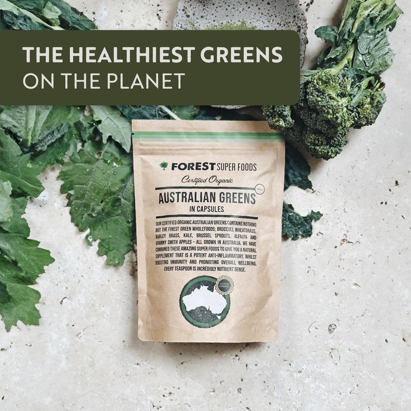 Certified Organic Australian Greens Whole Food Blend - Barley Grass,