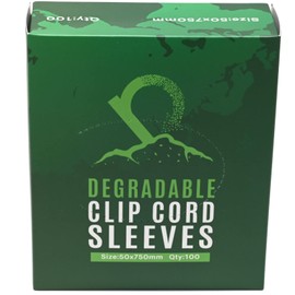 ELEMENT TATTOO SUPPLY - Tattoo Machine Clip Cord Wire Bio Degradable Green Mint Color Disposable Tattooing Sleeves Box of 100