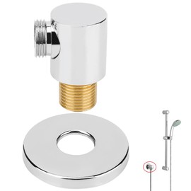 Telituny 1/2 Inch Wall Connection Elbow Shower, Household Copper Wall Shower Hose Connector, Hand Shower Head Holder for Hand and Bathtubs Shower Nozzles