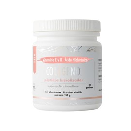 Colágeno hidrolizado en polvo - Péptidos bioactivos especializados adicionados con Vitamina E, D y Ácido Hialurónico - SKIN - 250 g