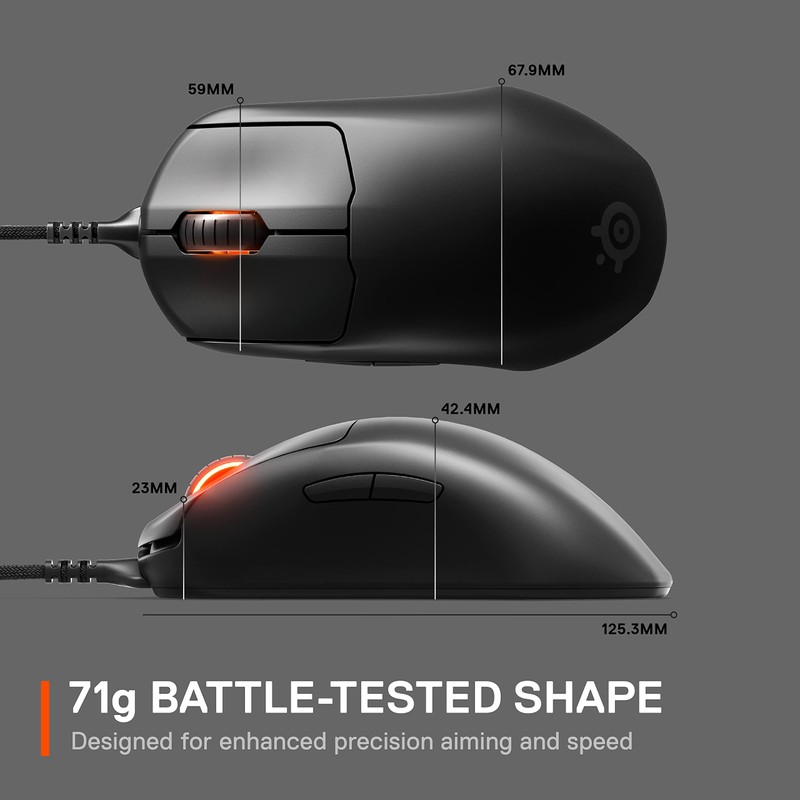SteelSeries Esports FPS Gaming Mouse – Ultra Lightweight 69g –