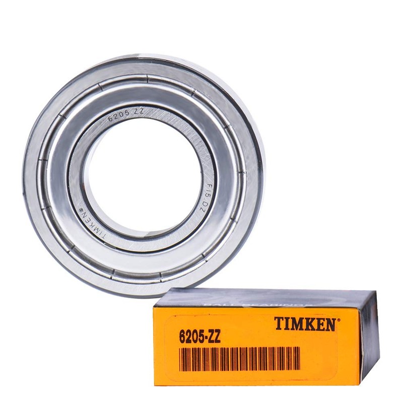 TIMKEN 6205-ZZ 2PACK Double Metal Seal Bearings 25x52x15mm, Pre-Lubricated and