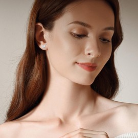 VONALA Chicken Earrings Sterling Silver Rooster Stud Earrings Cute Animal Stud Earrings Chicken Jewelry Gifts for Women Country