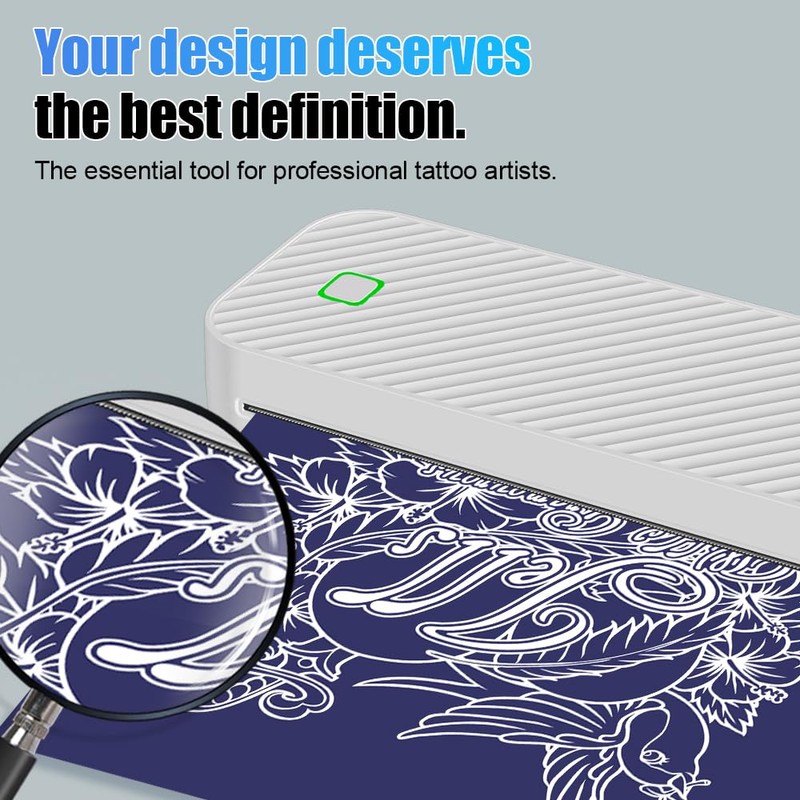 Tattoo Stencil Printer, GD88 Portable Thermal Tattoo Printer with Thermal