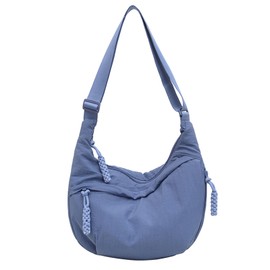 GUSXPPD Women's Half Moon Crossbody Shoulder Bag, Nylon Crossbody Bag, Hobo Halfmoon Bag, Crossbody Bag, Shoulder Bag, Half Moon Shoulder Bag, Dumpling Shoulder Bag with Adjustable Shoulder Strap,