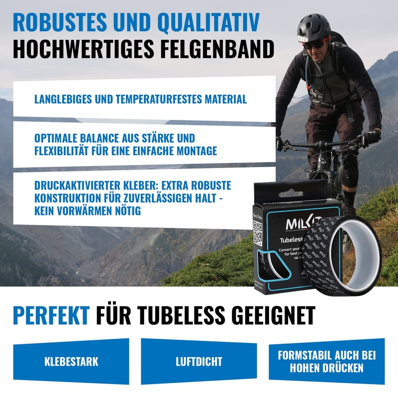 milKit Tubeless Rim Tape - 11yd (10m) Rim Strip Roll