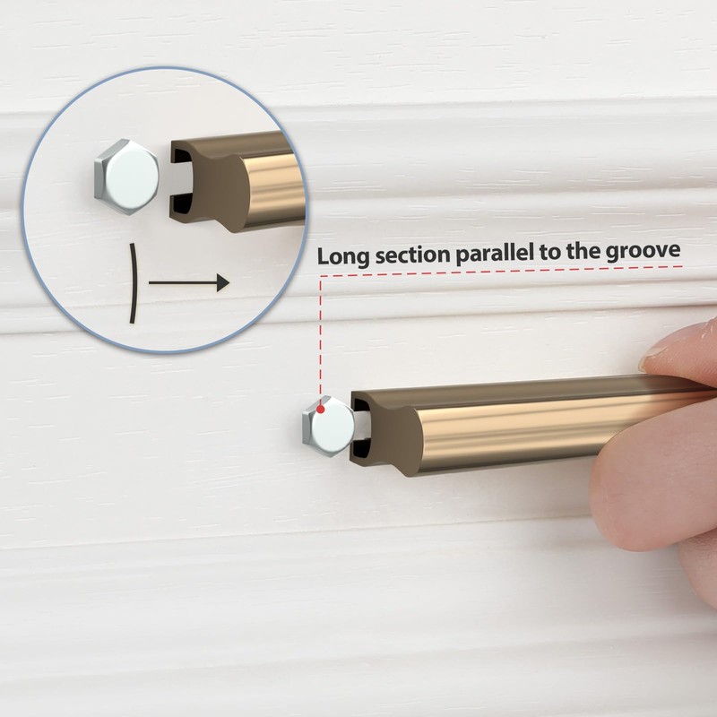 Peaha 10 Pack Adjustable Cabinet Drawer Pulls Overall Length 224mm(8-13/16inch)