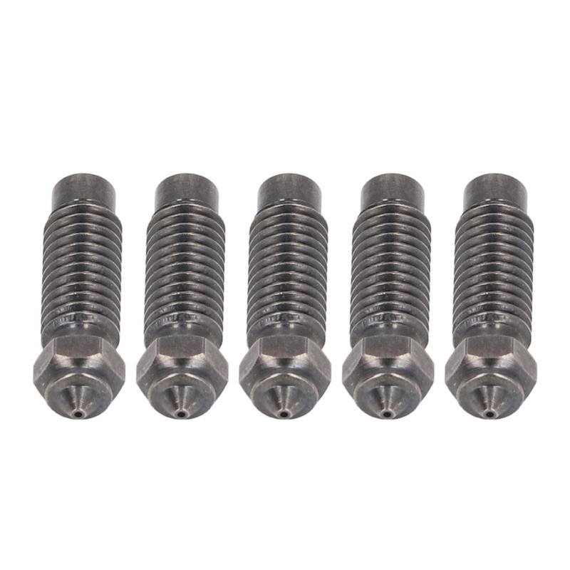 5PCS 0.4mm Nozzles M6 Thread 1.75mm Filament Hardened Steel Nozzle