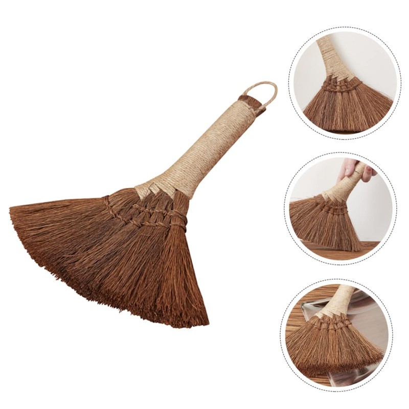 Ipetboom Short Handle Broom Home Palm Fiber Broom Sweeper Broom