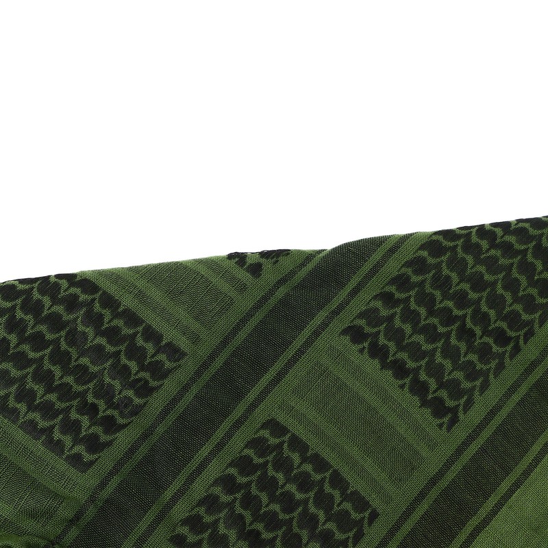Scarf Head Wrap Breathable Kerchief Comfortable Shawl Green with Tassels