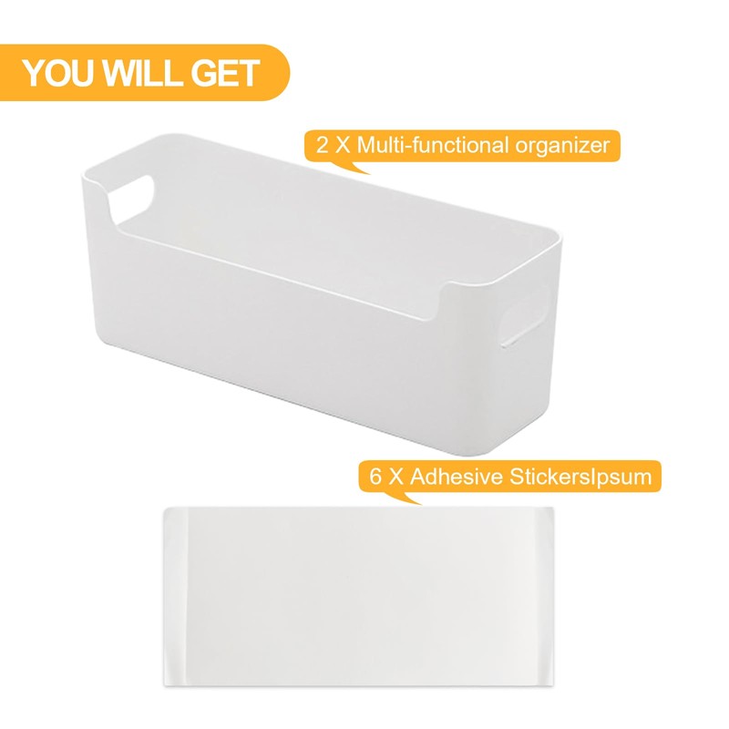 LANSKYWARE 2 Pack Cabinet Organizer Storage, Adhesive Over Cabinet Door
