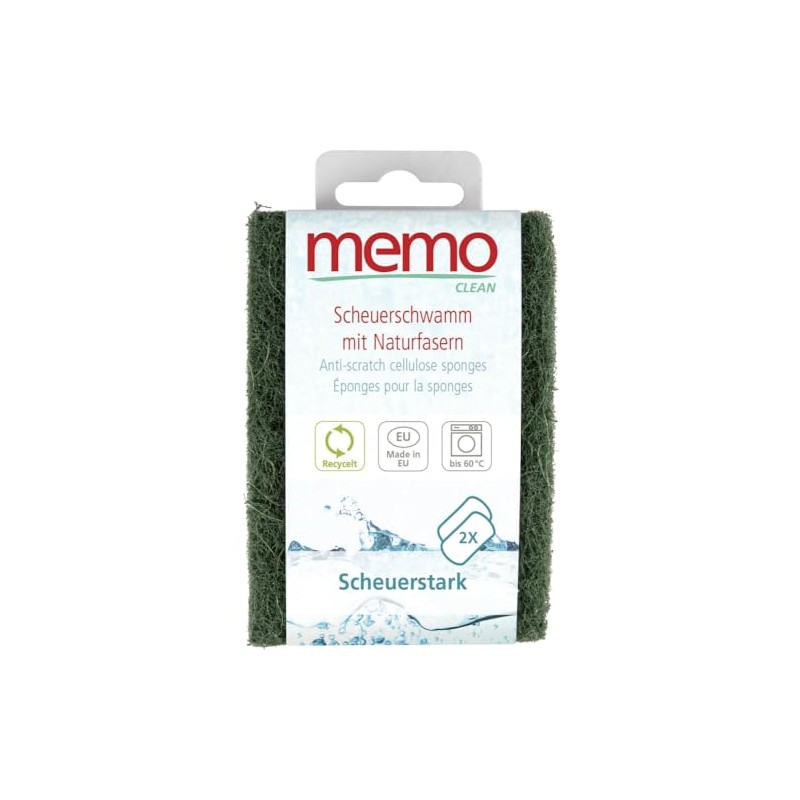 memo Washing Up Sponges Scrubbing, Pack of 2