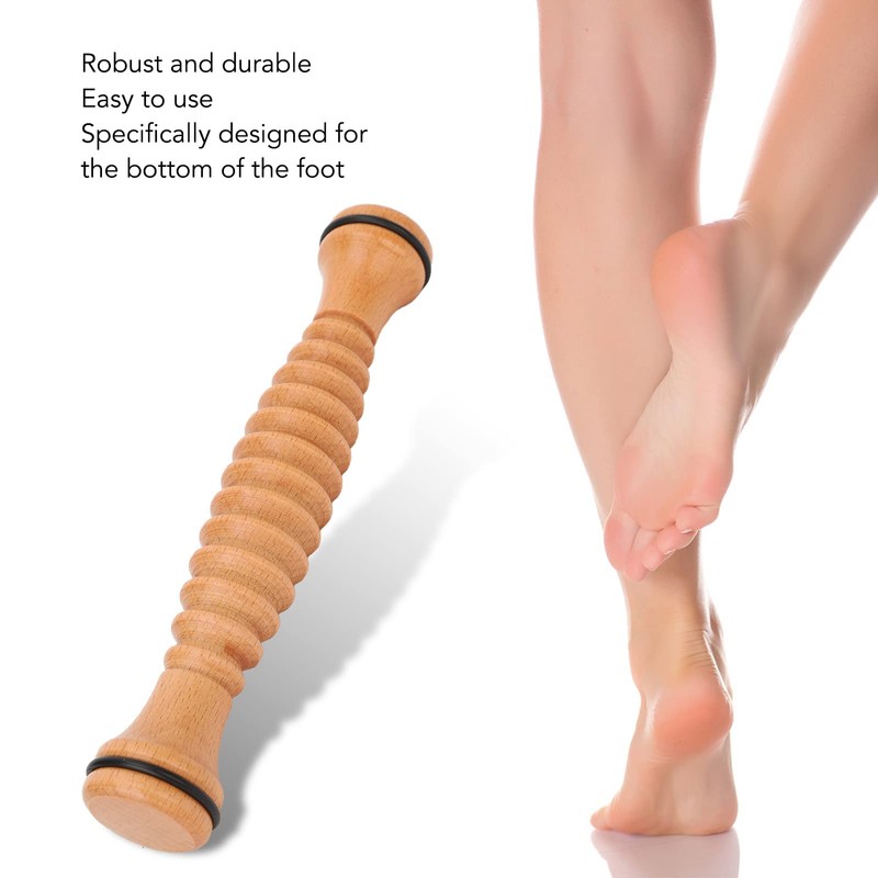 Wooden Foot Massage Roller, Relieves Muscle Tension and Promotes Blood