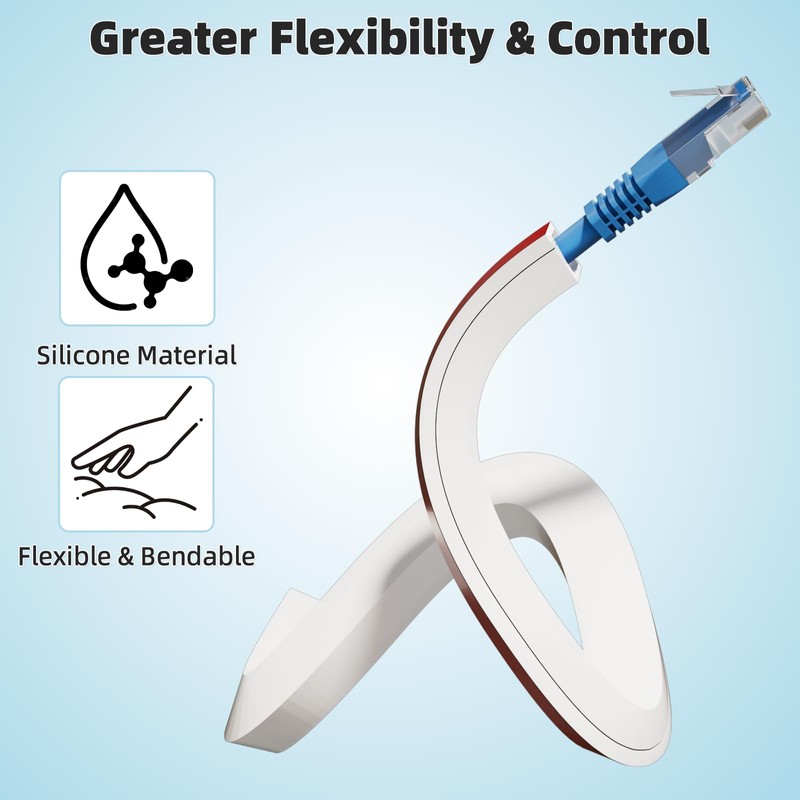 39" Silicone Cord Cover for Wires on Wall, Cord Hider