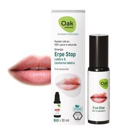 OAK ORGANIC for Naturando Erpe Stop Roll-On 10 ml - Blend of 9 Organic & Vegan Essential Oils Soothing for Lips and Contour